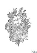 මල් කළඹක් මුද්‍රණය කළ හැකි වර්ණ පිටු